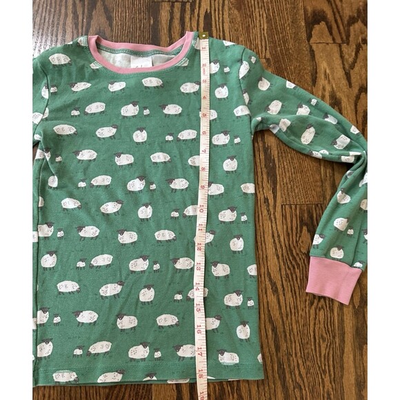 Mini Boden Sheep Pajamas Girls Size 8Y Green Pink Green Top Only 100% Cotton‎ - Picture 6 of 7